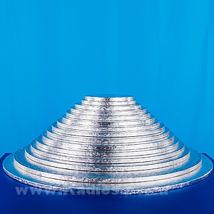 CAKE BOARDS THICK 6"-16" SILVER ROUND EACH